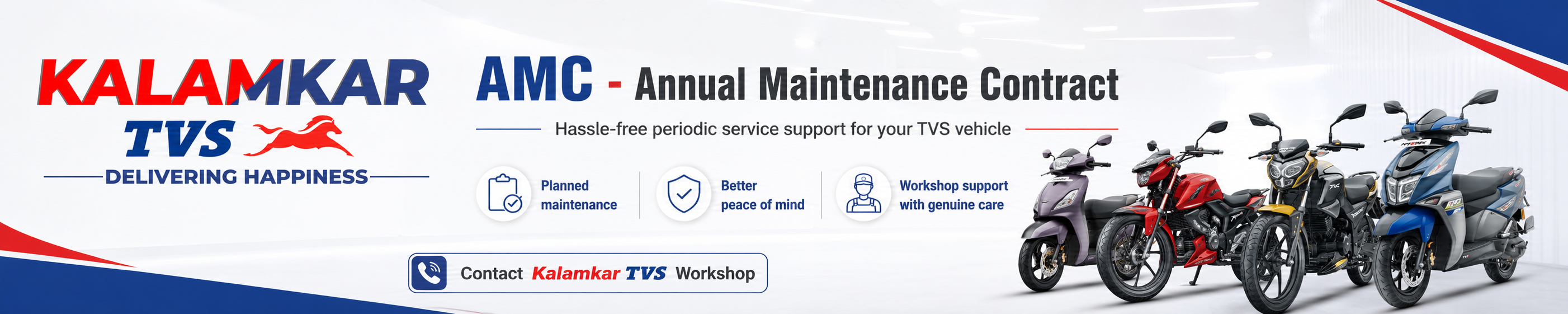Annual maintenance contract support for TVS vehicles